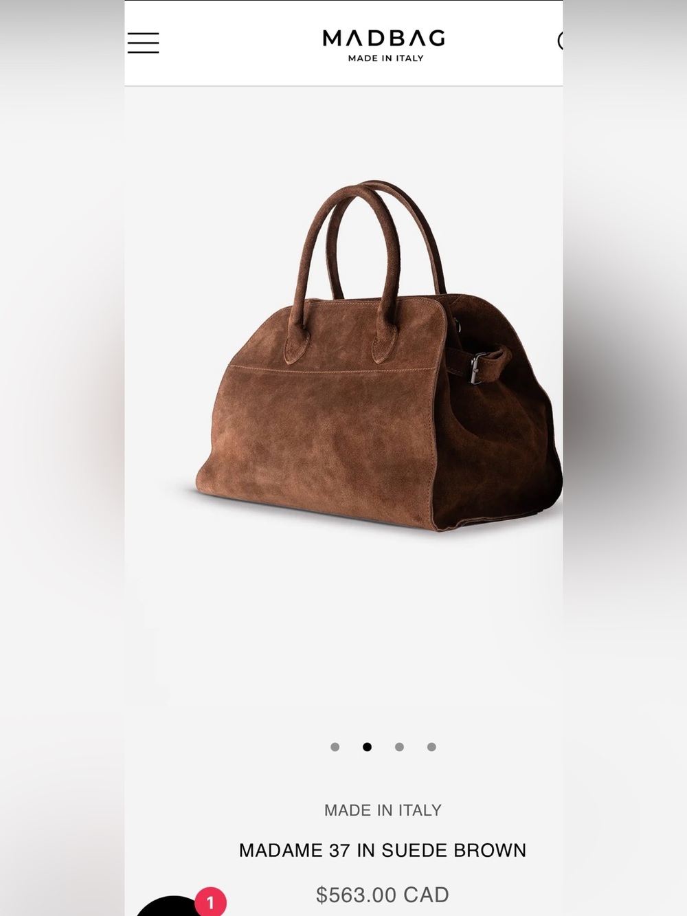 Madbag Madame 37 Suede Brown Women's Tote